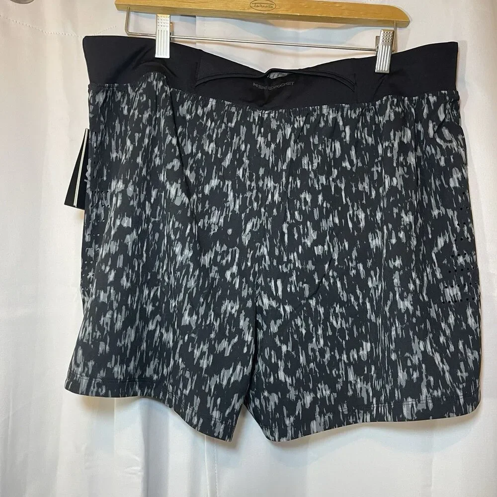 Under Armour UA Launch Elite 5” Running Print Shorts Mens XL 1383267 Black $55